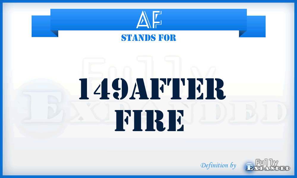 AF - 149After Fire