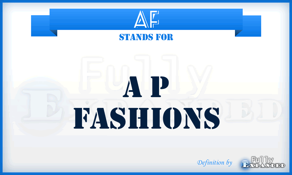 AF - A p Fashions