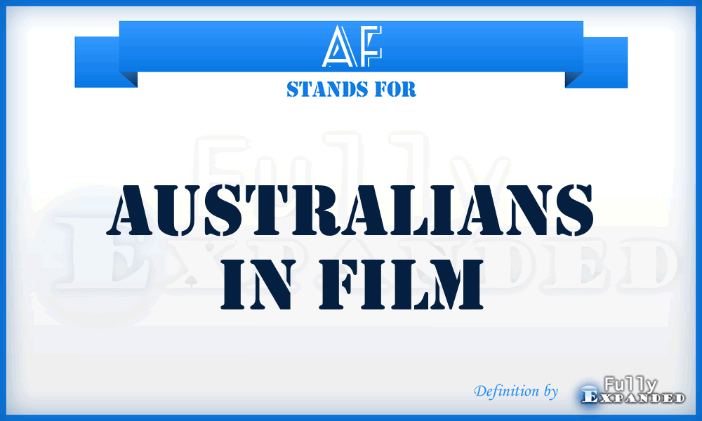 AF - Australians in Film