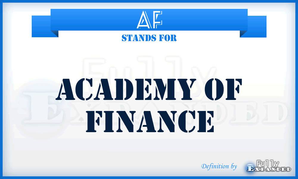 AF - Academy of Finance