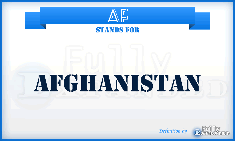 AF - Afghanistan