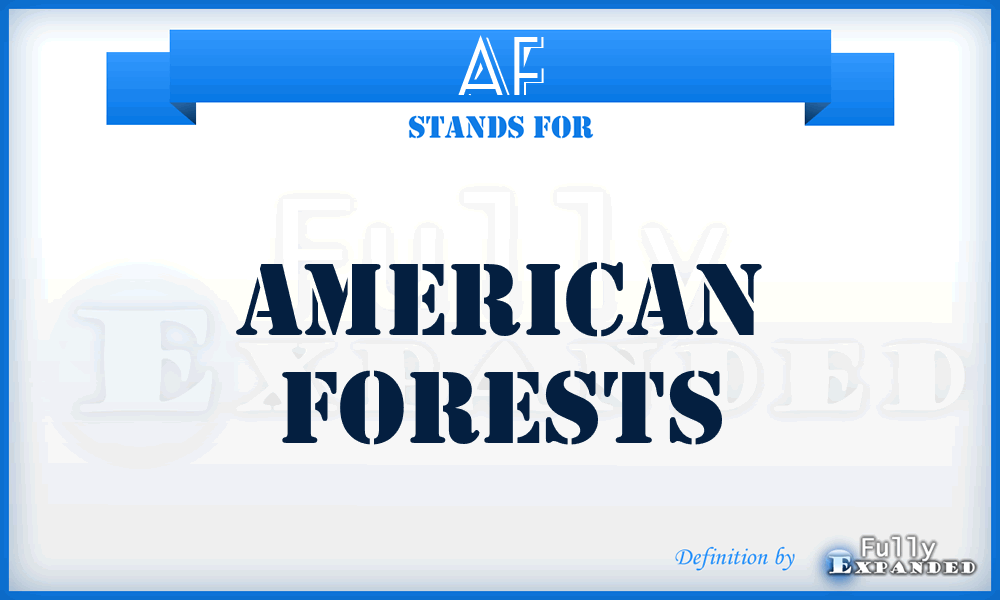AF - American Forests