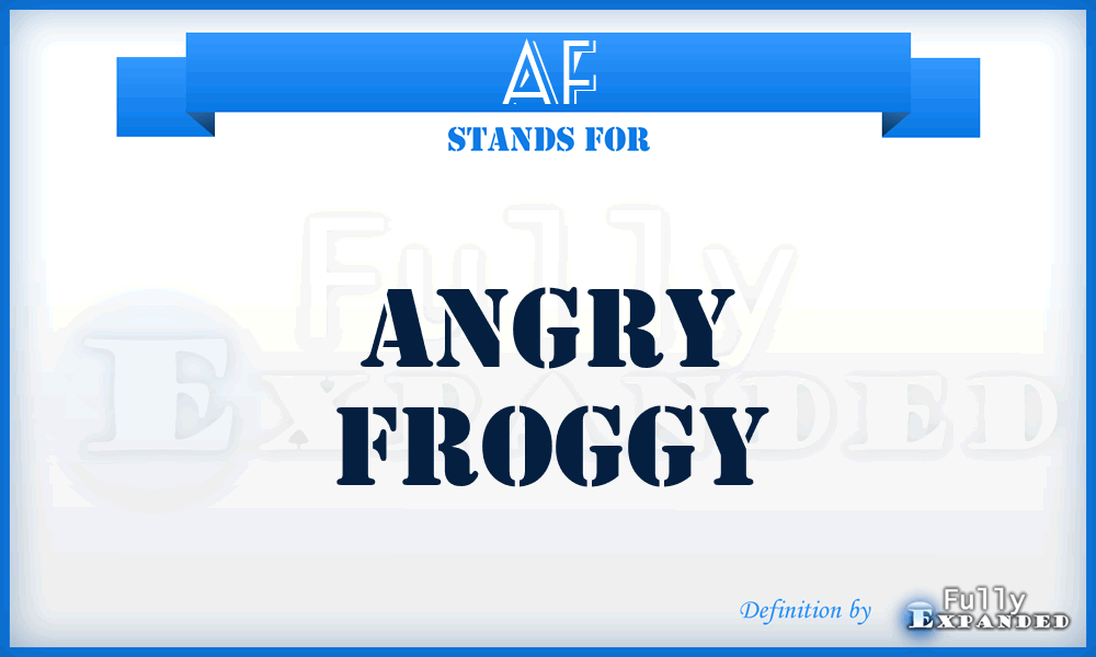 AF - Angry Froggy