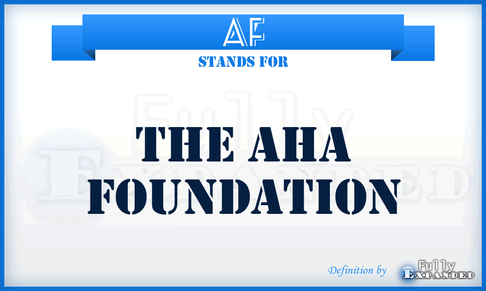 AF - The Aha Foundation