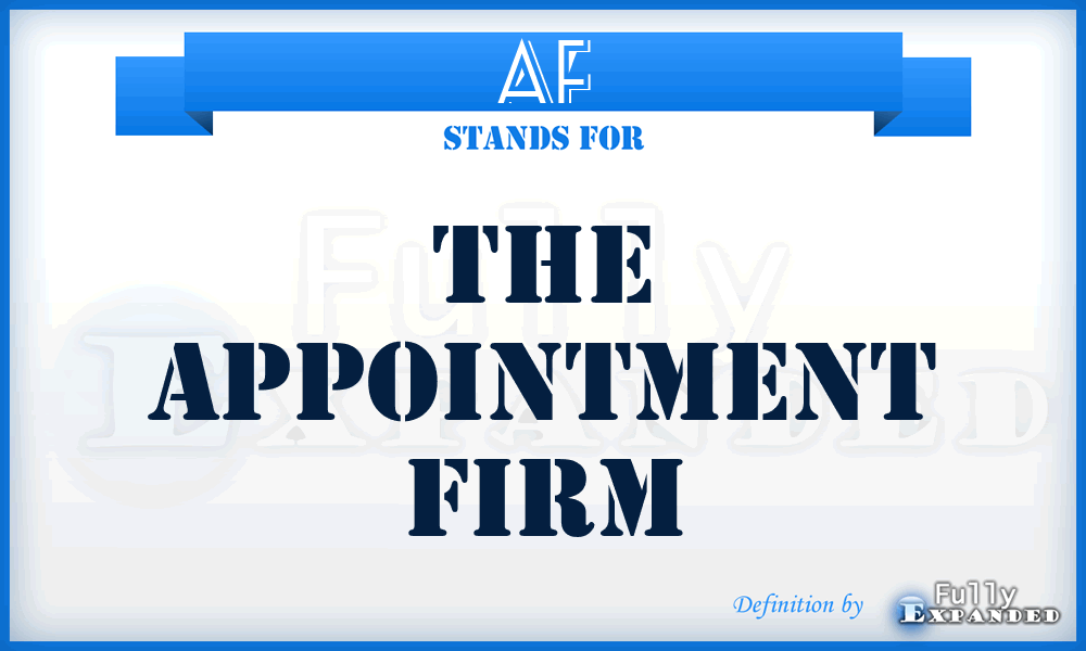 AF - The Appointment Firm