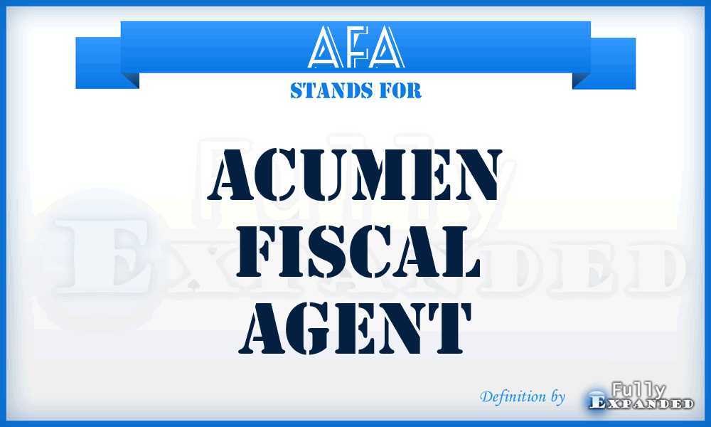 AFA - Acumen Fiscal Agent