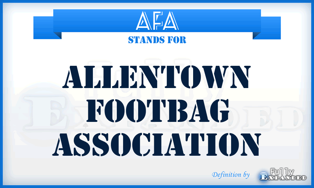 AFA - Allentown Footbag Association