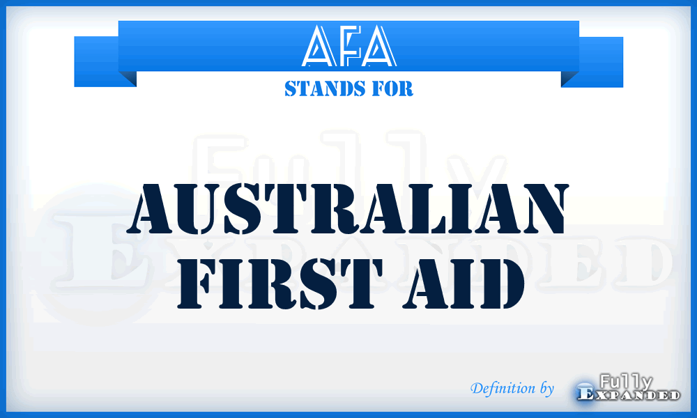 AFA - Australian First Aid
