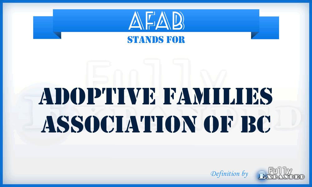 AFAB - Adoptive Families Association of Bc