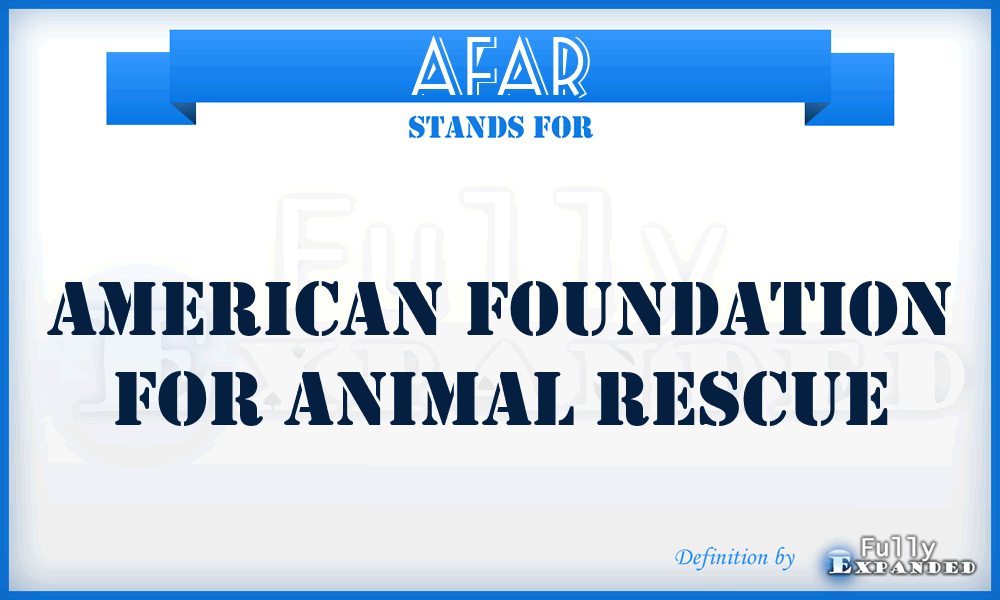 AFAR - American Foundation for Animal Rescue