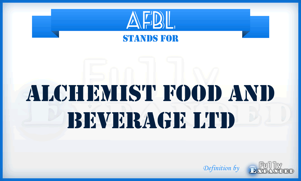 AFBL - Alchemist Food and Beverage Ltd
