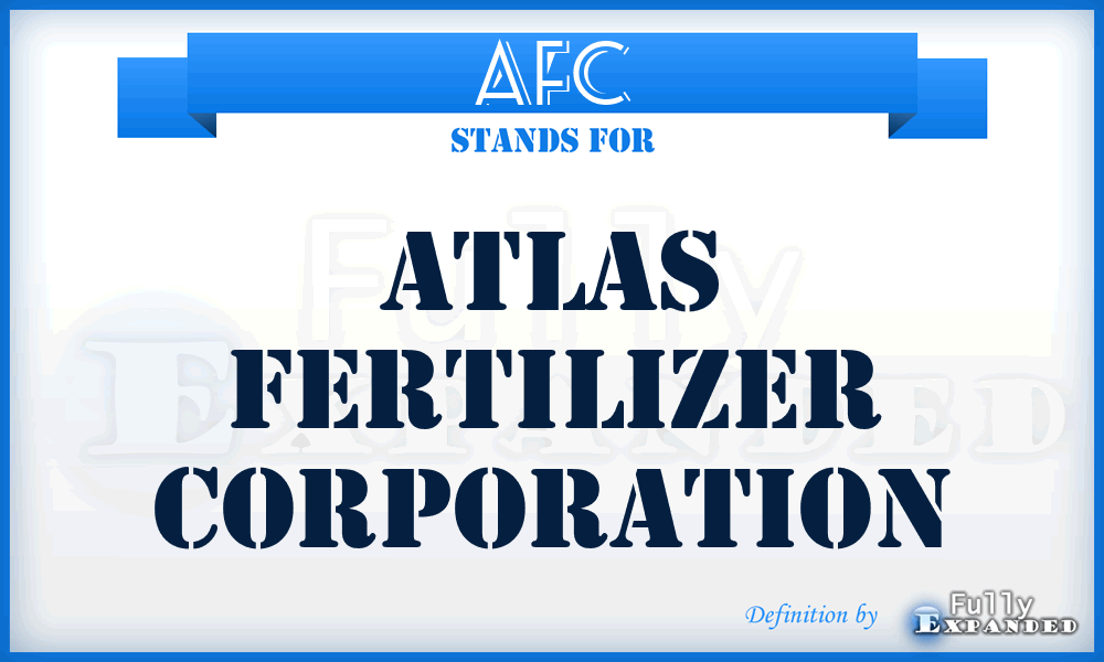 AFC - Atlas Fertilizer Corporation