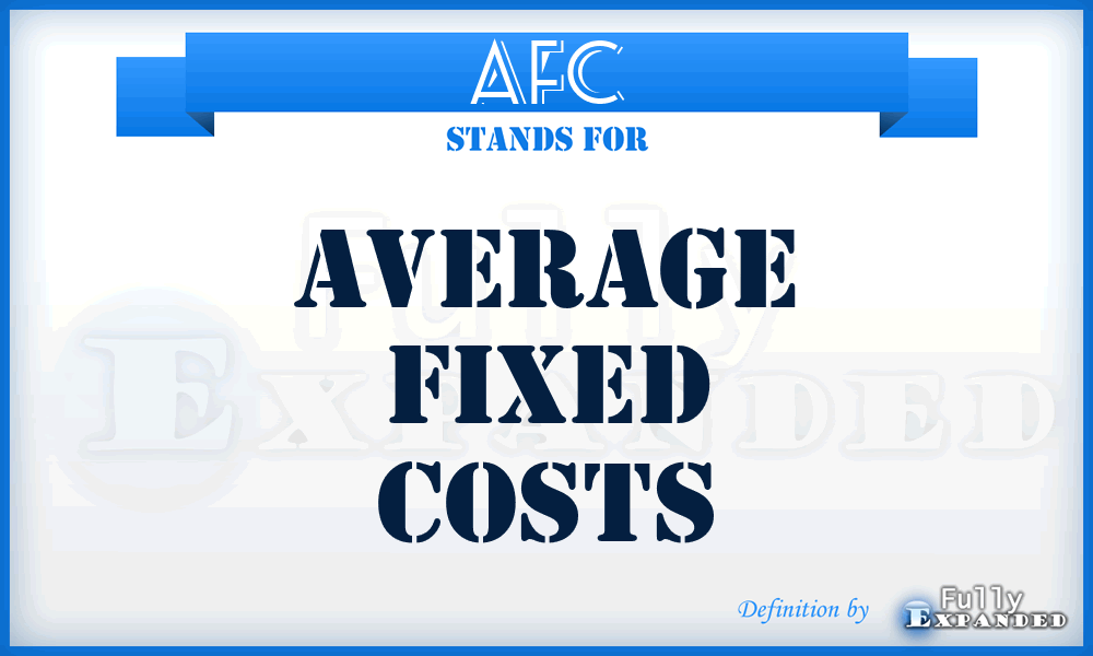 AFC - Average Fixed Costs