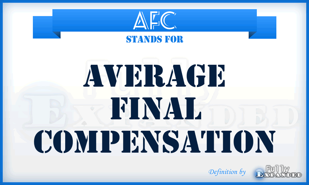 AFC - average final compensation
