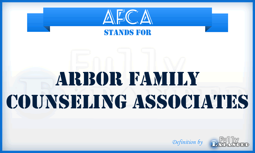 AFCA - Arbor Family Counseling Associates