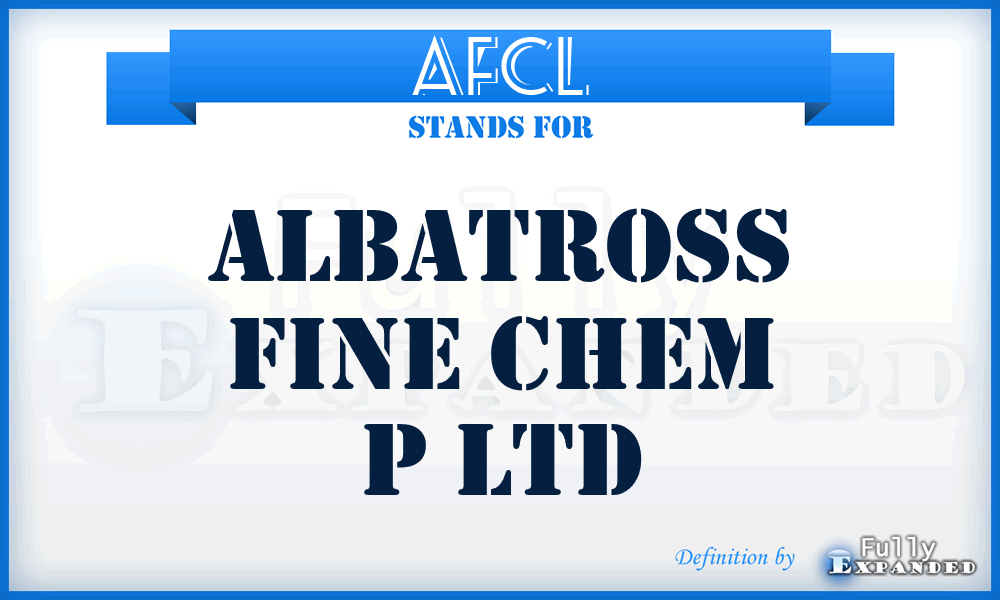 AFCL - Albatross Fine Chem p Ltd