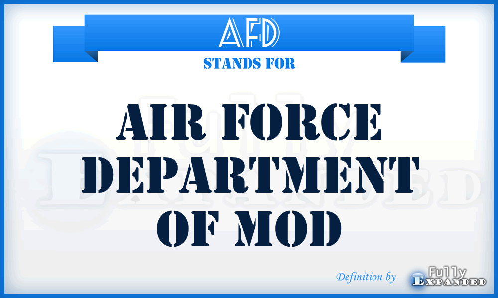 AFD - Air Force Department of MoD