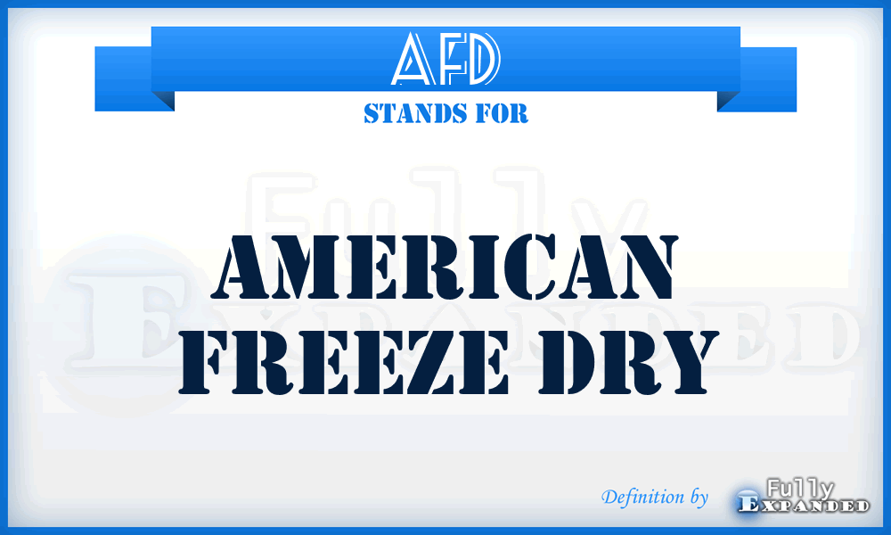 AFD - American Freeze Dry