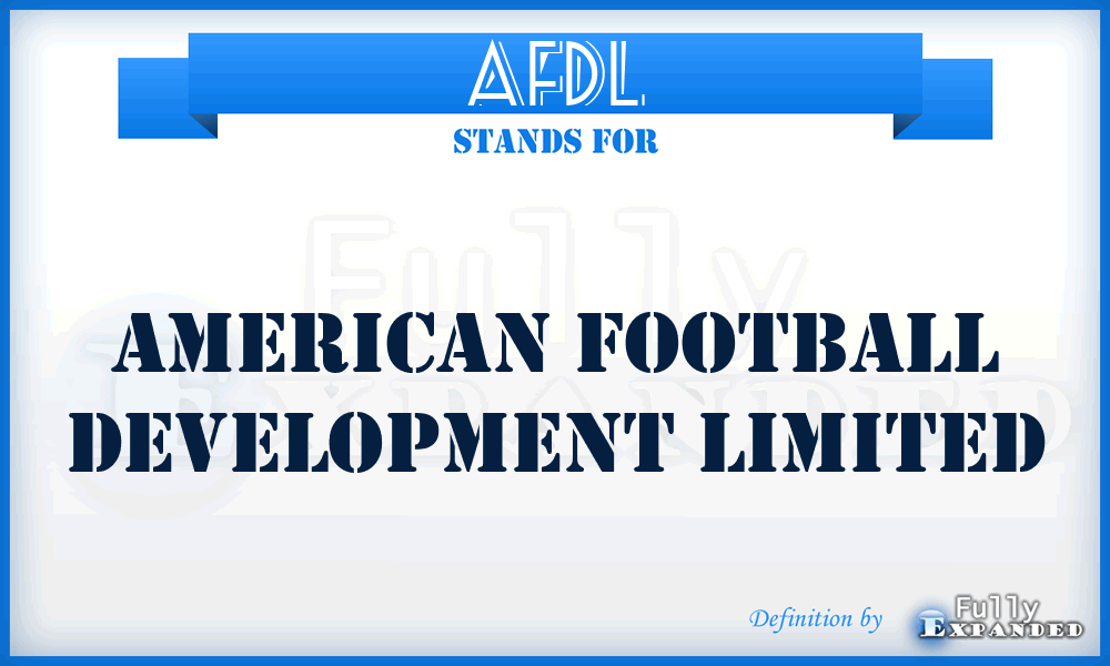 AFDL - American Football Development Limited