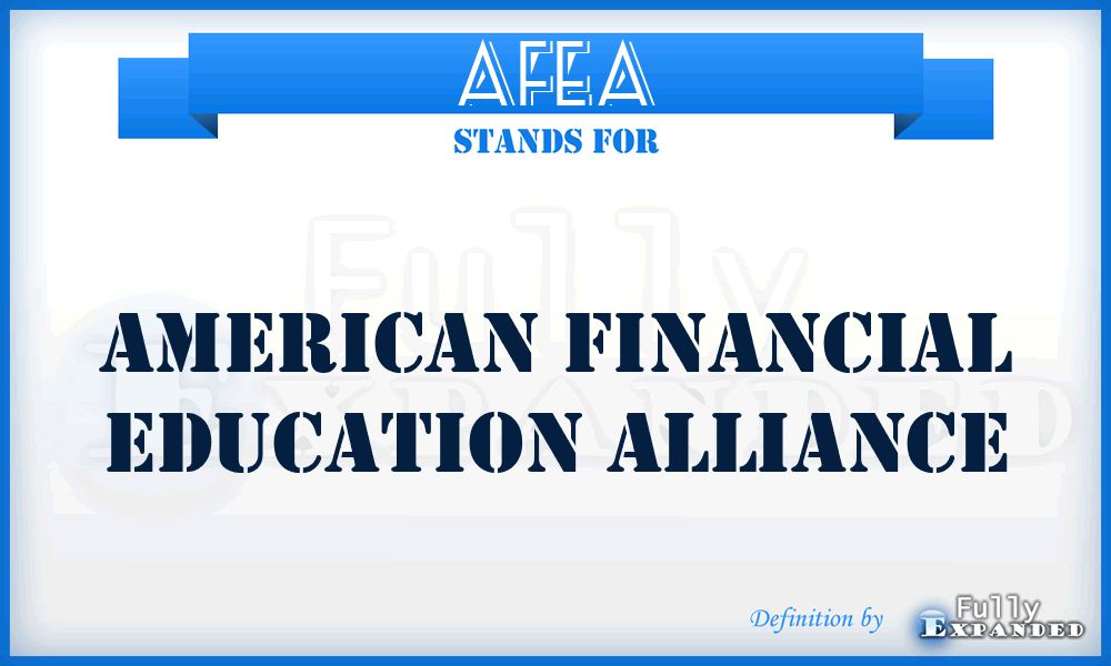 AFEA - American Financial Education Alliance