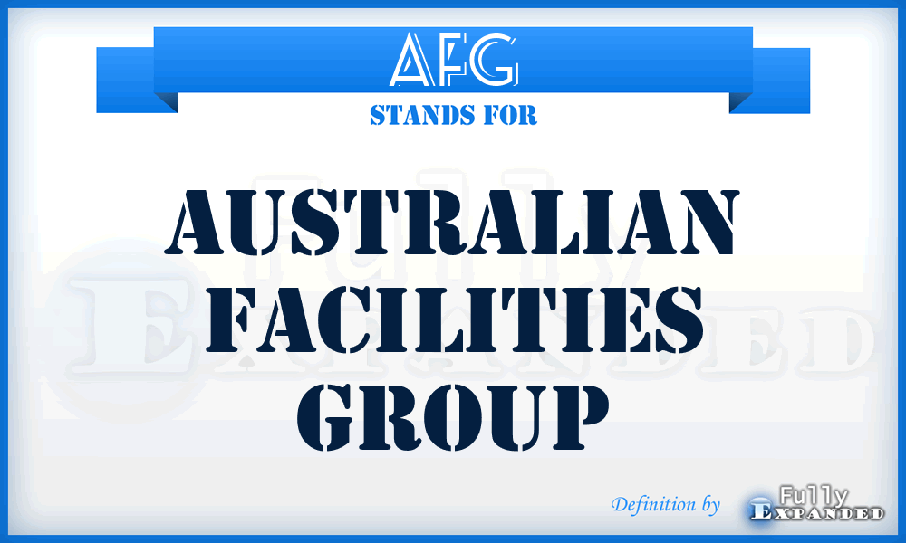 AFG - Australian Facilities Group