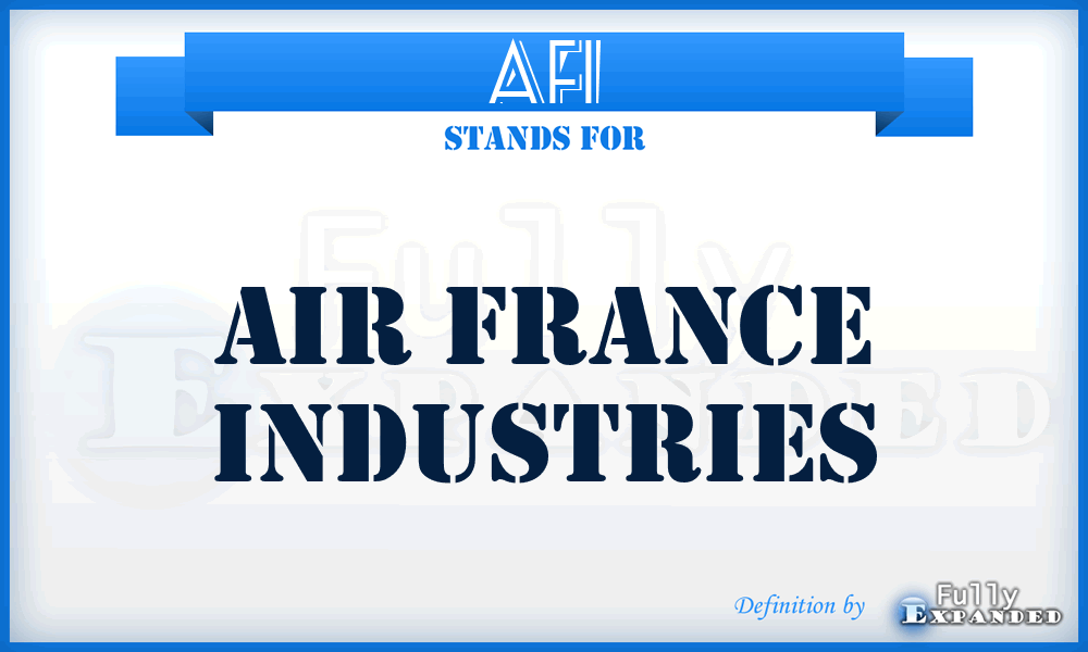 AFI - Air France Industries
