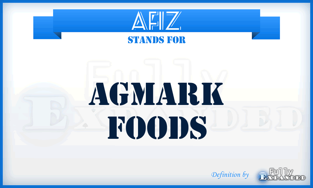 AFIZ - Agmark Foods