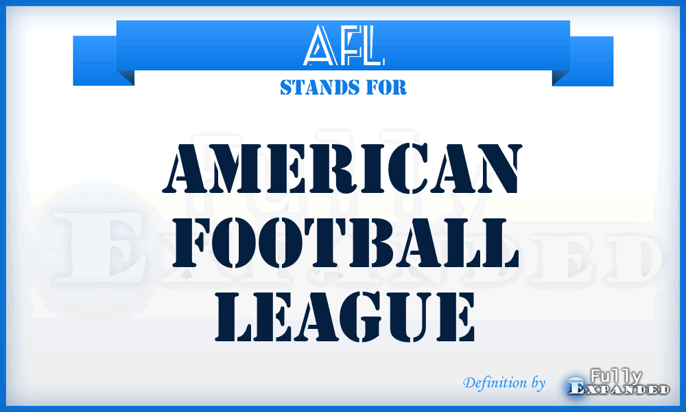 AFL - American Football League