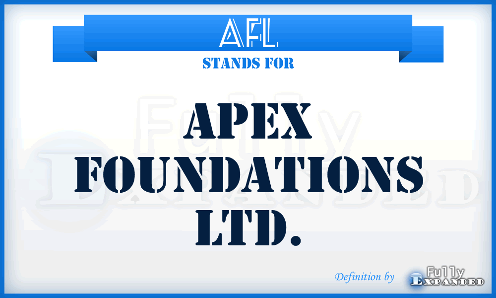 AFL - Apex Foundations Ltd.