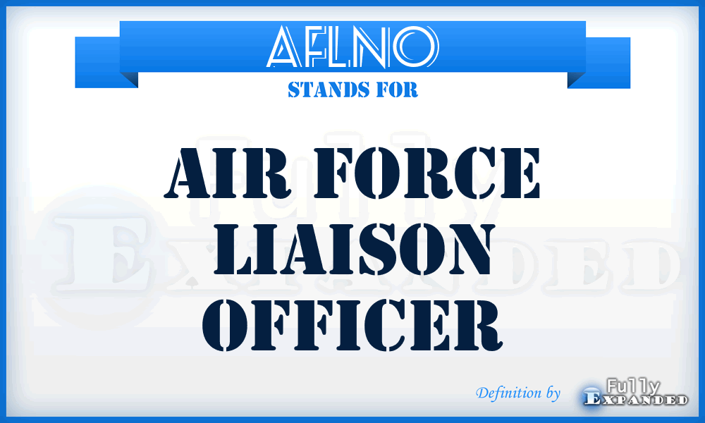 AFLNO - Air Force liaison officer