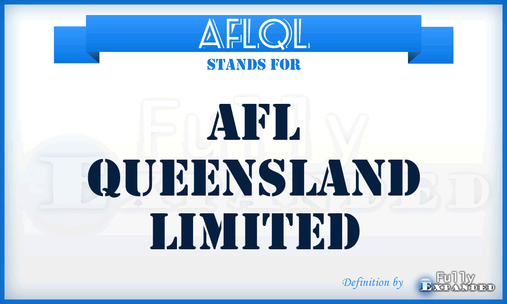 AFLQL - AFL Queensland Limited