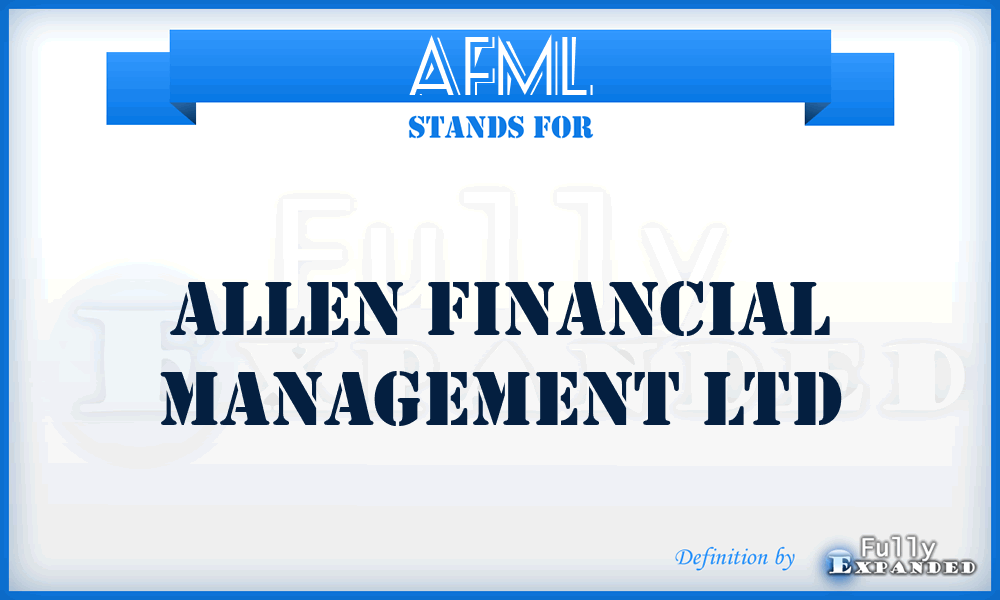 AFML - Allen Financial Management Ltd