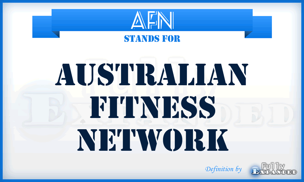 AFN - Australian Fitness Network