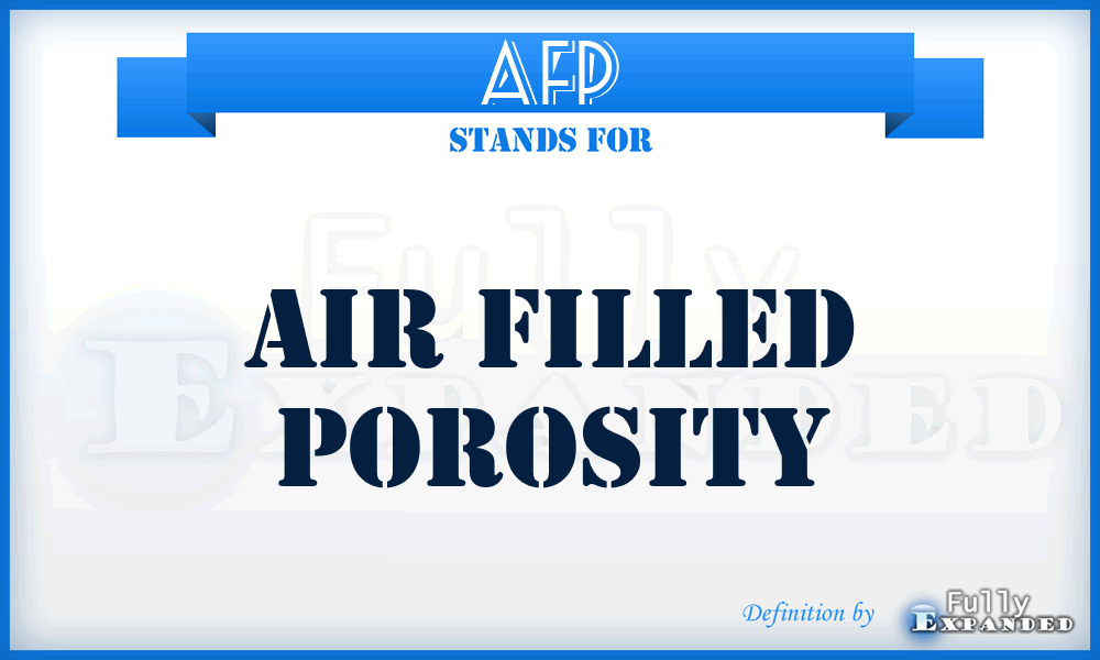 AFP - Air Filled Porosity