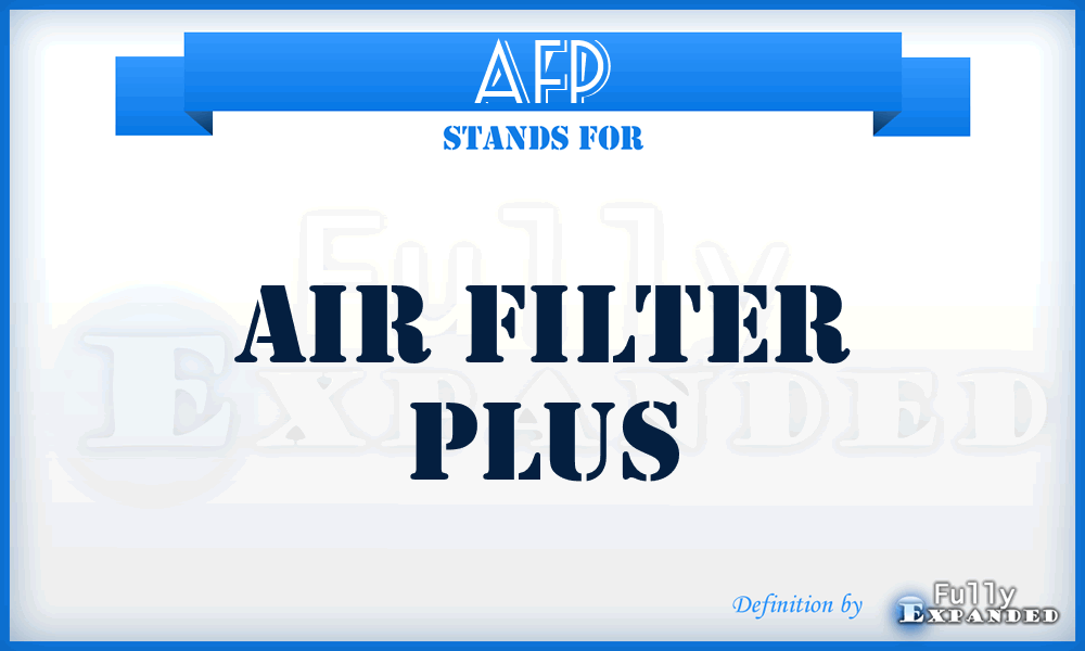 AFP - Air Filter Plus