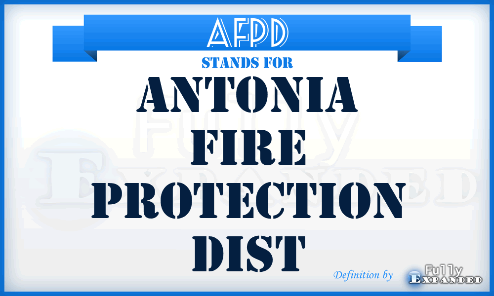AFPD - Antonia Fire Protection Dist