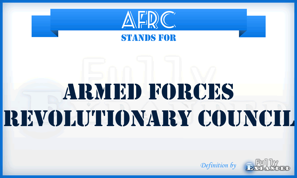 AFRC - Armed Forces Revolutionary Council