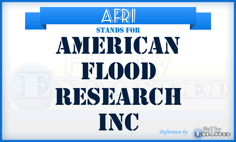 AFRI - American Flood Research Inc