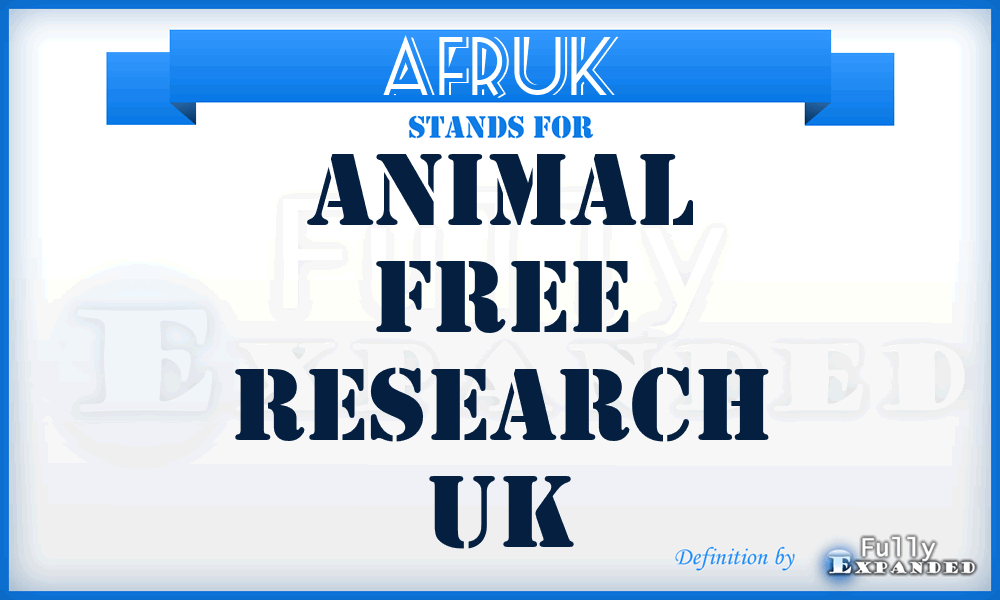 AFRUK - Animal Free Research UK