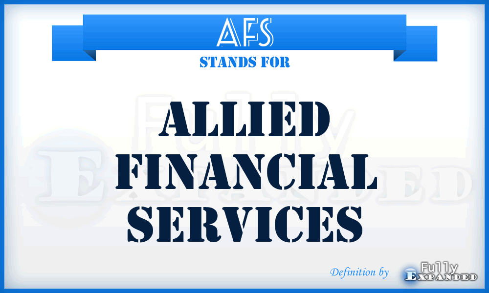 AFS - Allied Financial Services