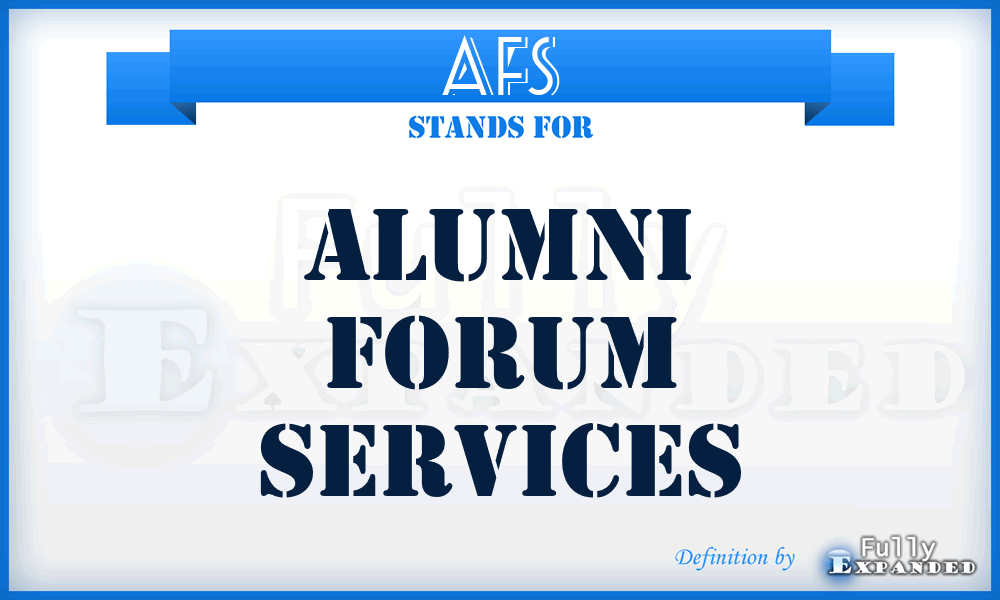 AFS - Alumni Forum Services