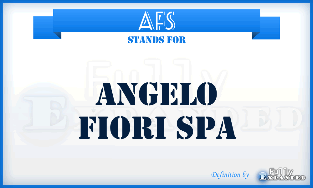 AFS - Angelo Fiori Spa