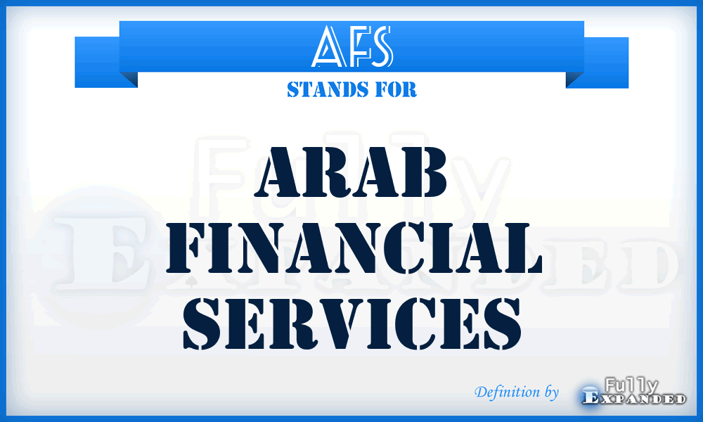 AFS - Arab Financial Services