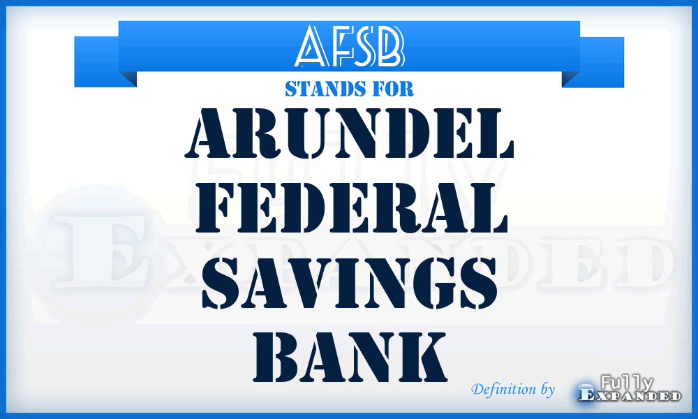 AFSB - Arundel Federal Savings Bank