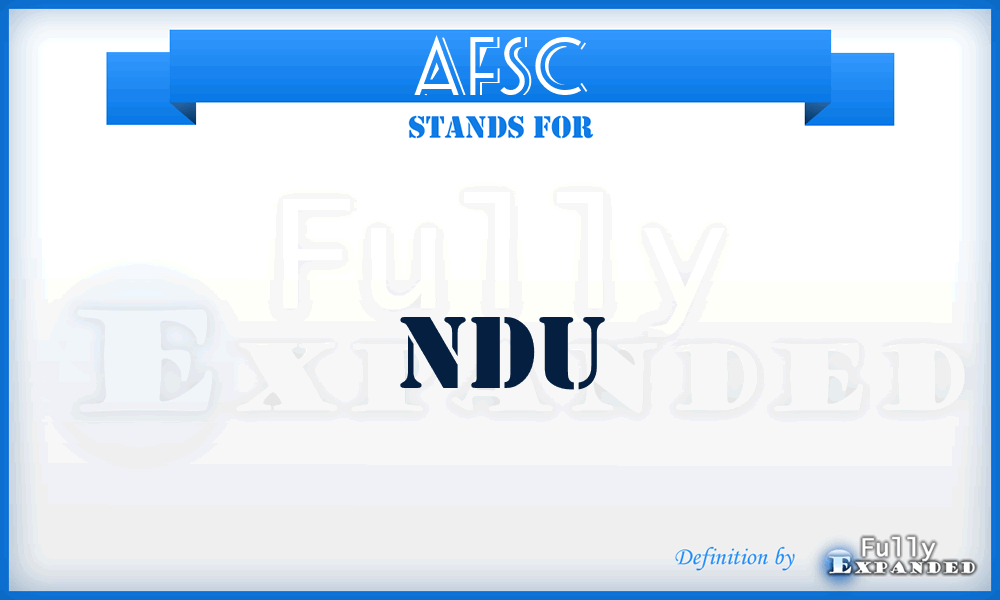 AFSC - NDU