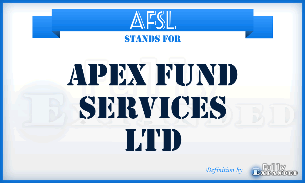 AFSL - Apex Fund Services Ltd