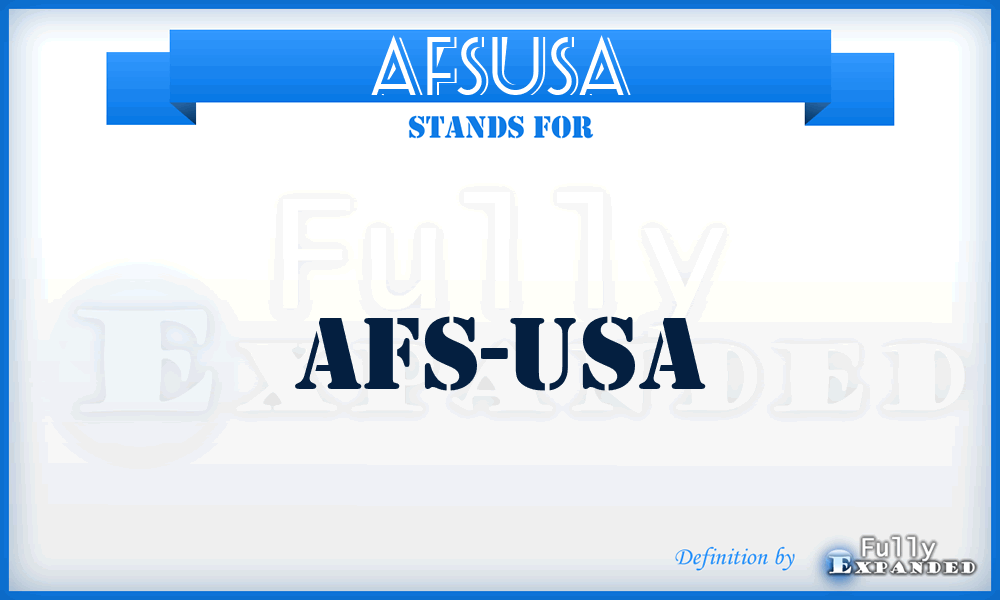 AFSUSA - AFS-USA