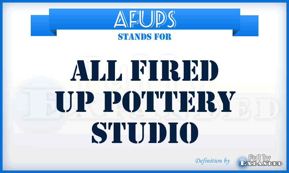 AFUPS - All Fired Up Pottery Studio