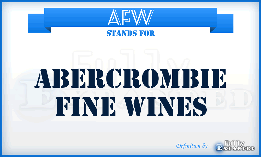 AFW - Abercrombie Fine Wines