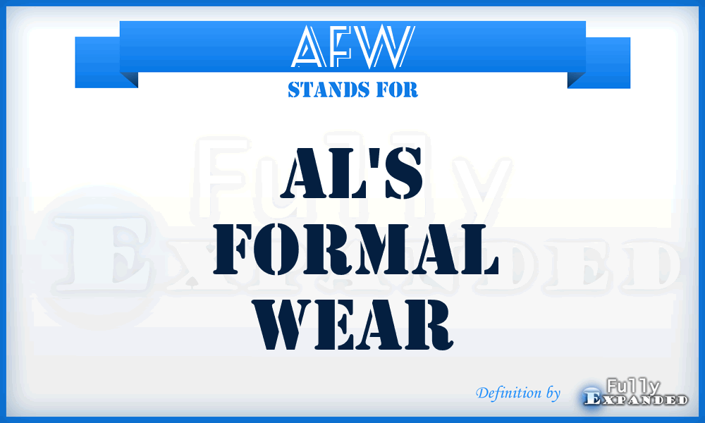 AFW - Al's Formal Wear